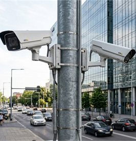 Telecamere di videosorveglianza installate su palo
